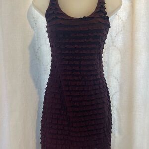 Elegant Ruffled Purple Dress